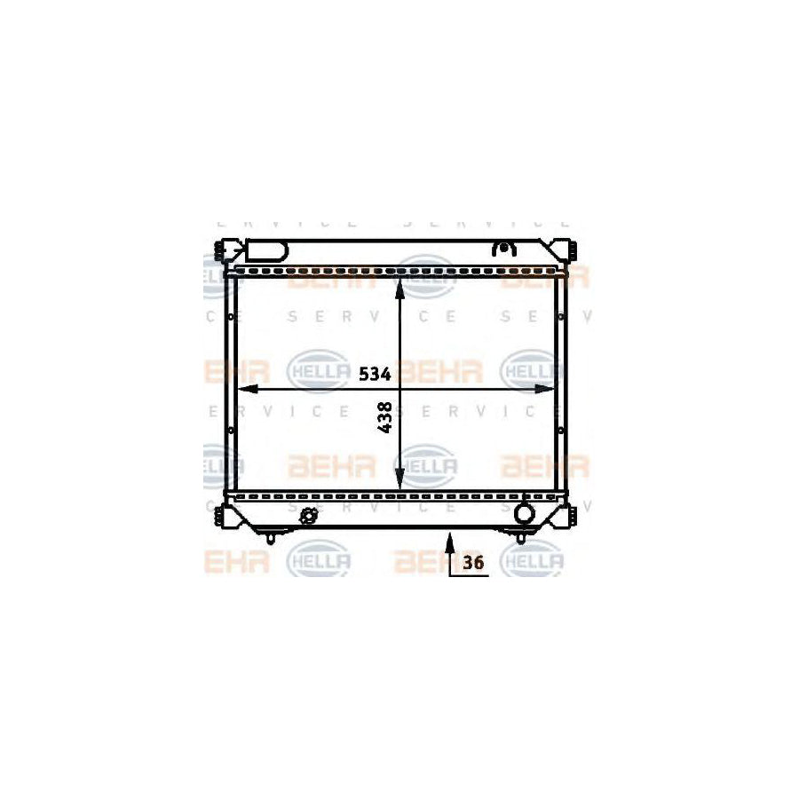 Hella 8MK 376 717-691 Engine Radiator