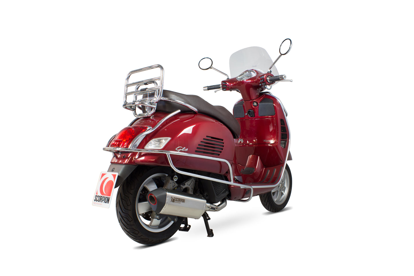 Scorpion RVE213SYSSEO Vespa GTS125 Serket Parallel Full System - Brushed Stainless Steel Sleeve | ML Performance UK UK