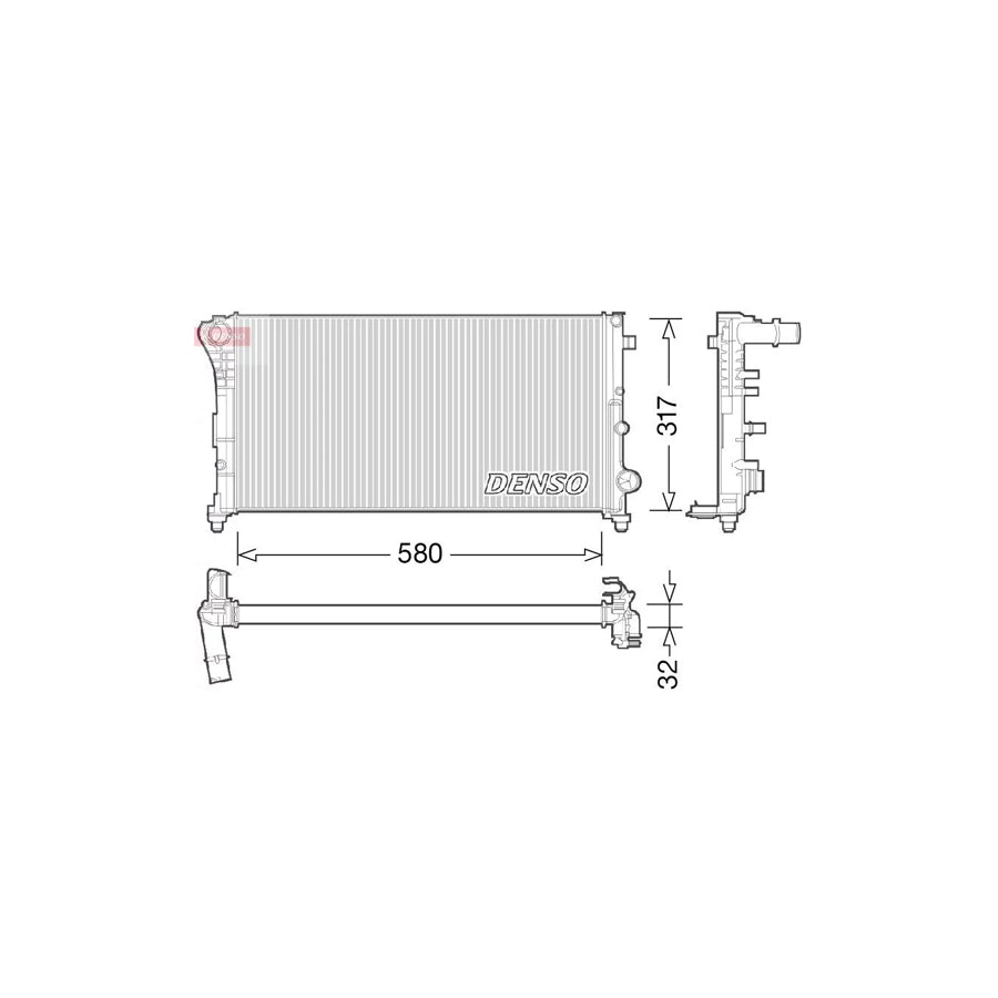 Denso DRM09089 Drm09089 Engine Radiator For Fiat Panda Ii Hatchback (169) | ML Performance UK