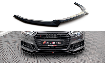 Maxton Design AU-S3-3F-SB-FD2T Front Splitter V.2 Audi S3 Sportback 8V Facelift | ML Performance UK Car Parts