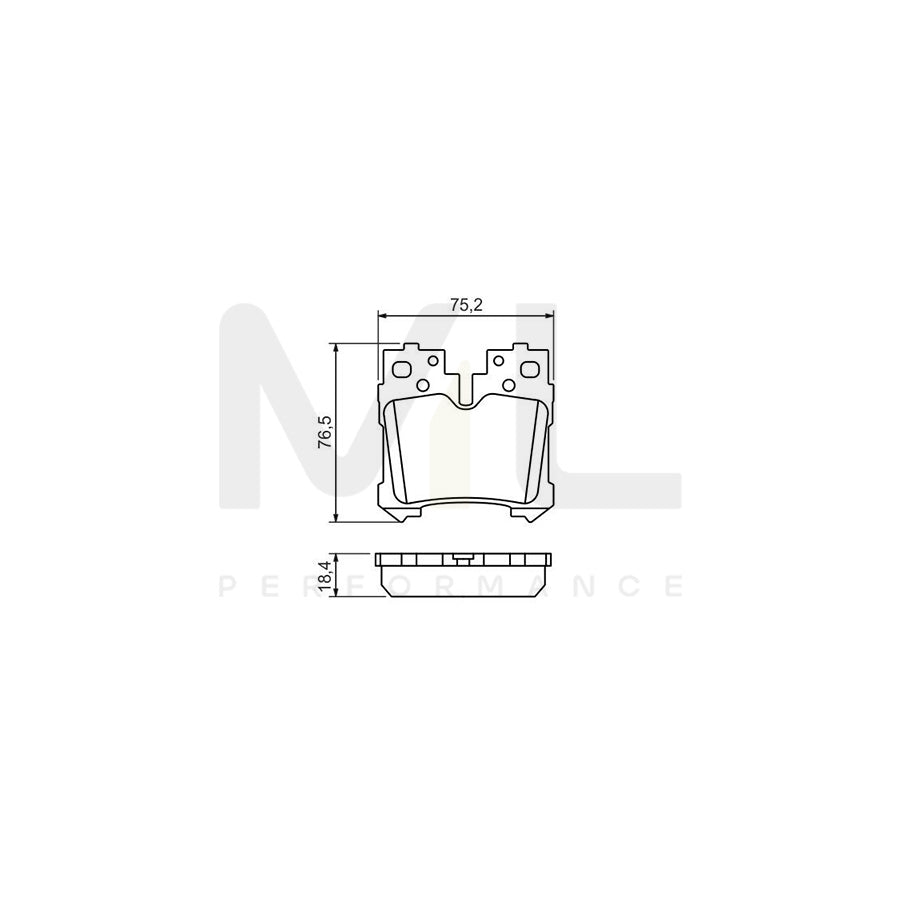 Bosch 0986494424 Brake Pad Set For Lexus Ls Iv (Xf40) BP1346 | ML Performance Car Parts