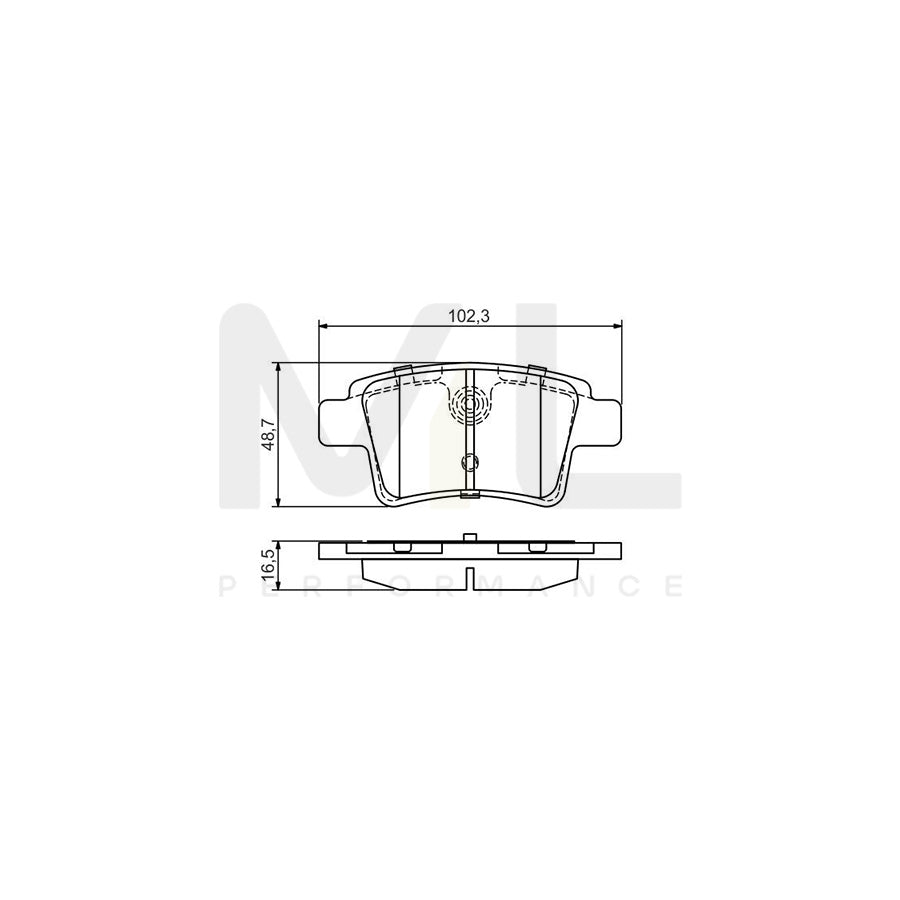 Bosch 0986495448 Brake Pad Set For Citroën C4 With Anti-Squeak Plate, With Mounting Manual BP2080 | ML Performance Car Parts