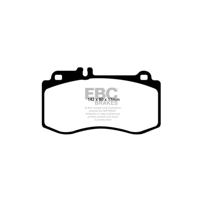 EBC PD02KF326 Mercedes-Benz C/X218 Redstuff Front Brake Pad & Plain Disc Kit - ATE Caliper 2 | ML Performance UK Car Parts