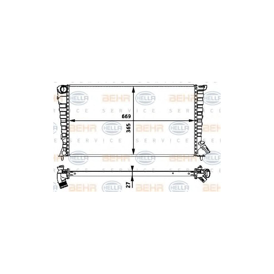 Hella 8MK 376 717-601 Engine Radiator