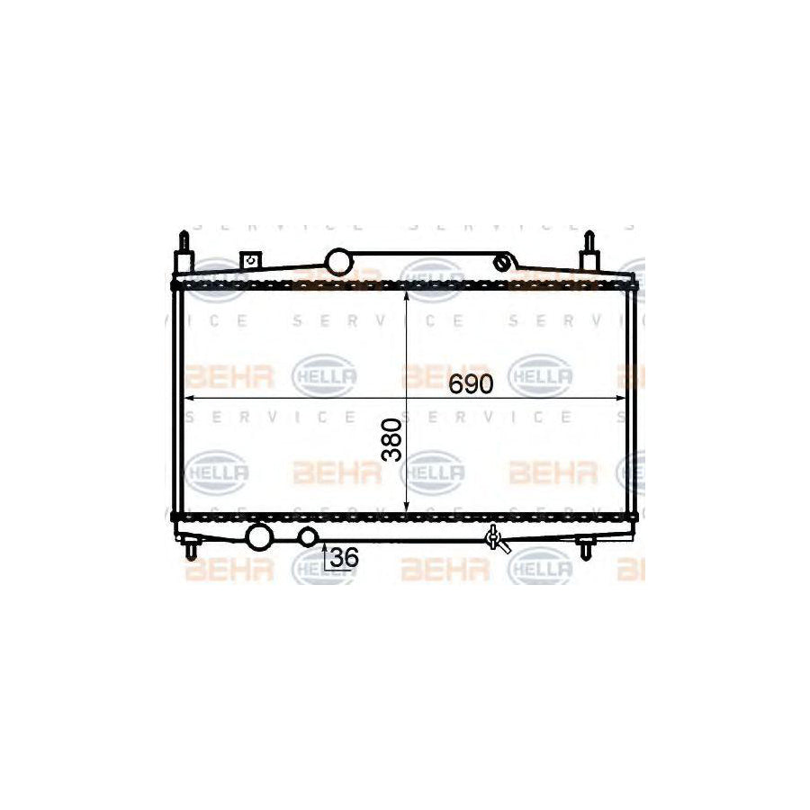 Hella 8MK 376 717-594 Engine Radiator