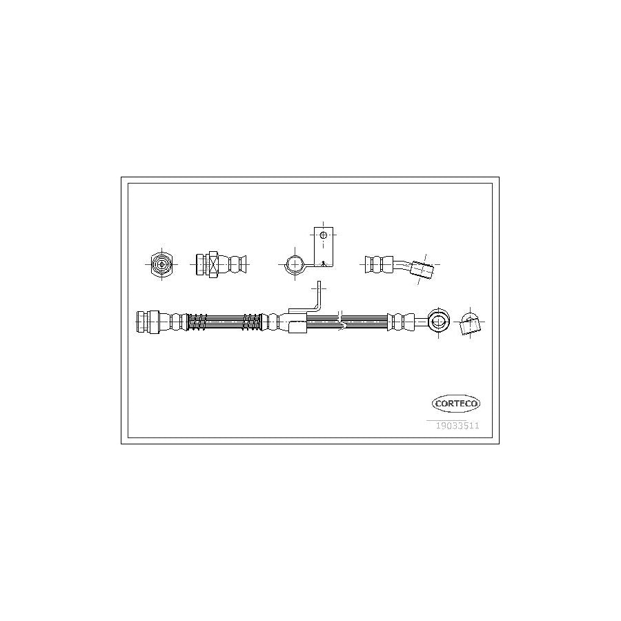 Corteco 19033511 Brake Hose For Hyundai Matrix (Fc) | ML Performance UK