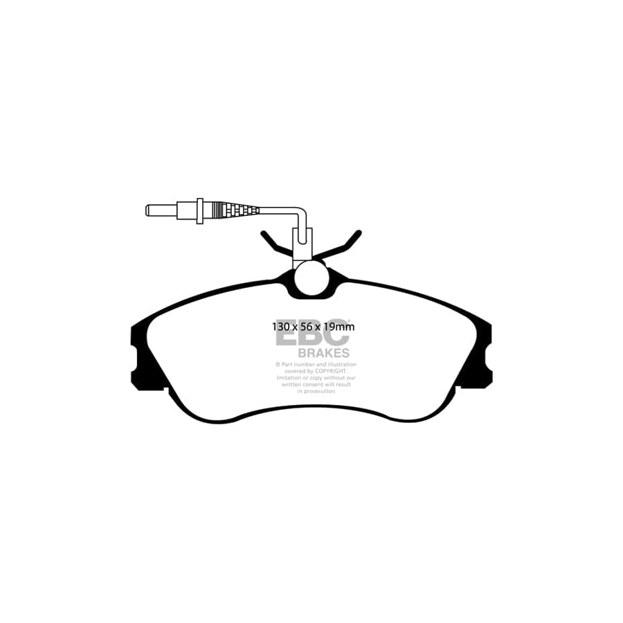 EBC PD08KF425 Peugeot 306 Yellowstuff Front Brake Pad & USR Disc Kit - Bendix Caliper 2 | ML Performance UK Car Parts