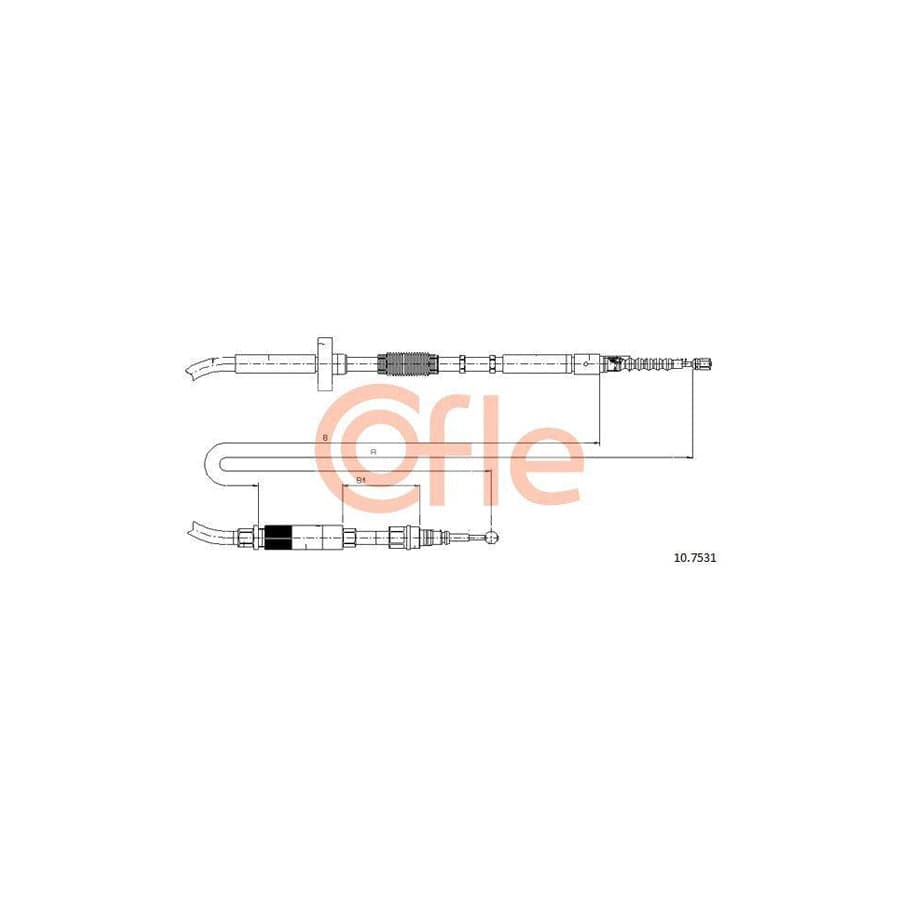 Cofle 92.10.7531 Hand Brake Cable