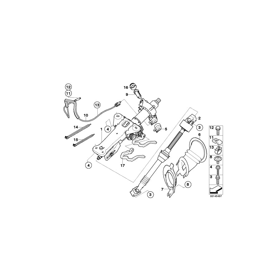 Genuine BMW 32306765858 E64 E61 E60 Positioning Unit Steering Lock (Inc. 530xi, 530d & 545i) | ML Performance UK