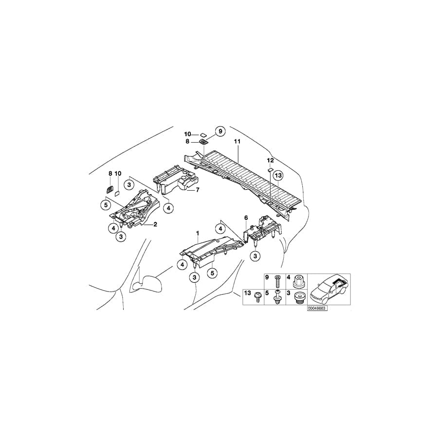 Genuine BMW 51477001145 E53 Loading Sill Cover GRAU (Inc. X5) | ML Performance UK Car Parts