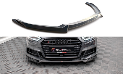 Maxton Design AU-S3-3F-SB-FD3T Front Splitter V.3 Audi S3 Sportback 8V Facelift | ML Performance UK Car Parts