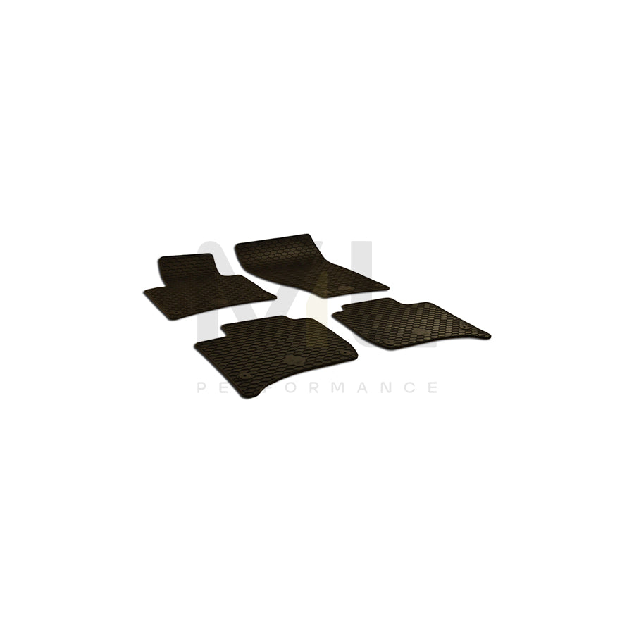 WALSER 50790 Floor mat set Elastomer, Front and Rear, Quantity: 4, Black | ML Performance Car Parts