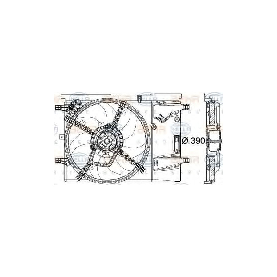 Hella 8EW 351 040-351 Fan, Radiator