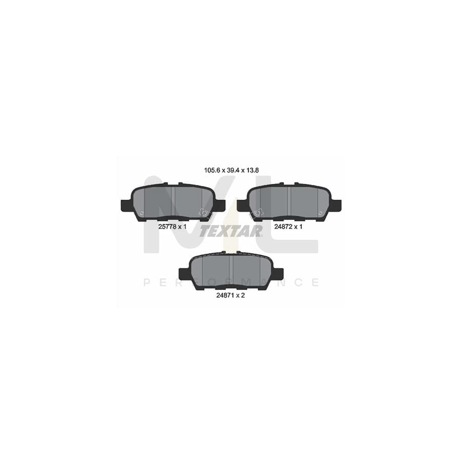 TEXTAR 2577801 Brake pad set with acoustic wear warning | ML Performance Car Parts