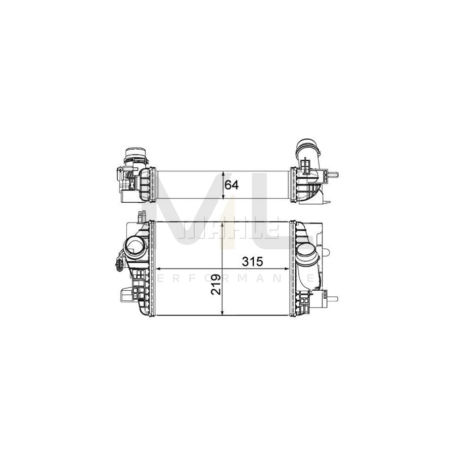 MAHLE ORIGINAL CI 235 000P Intercooler with sensor | ML Performance Car Parts