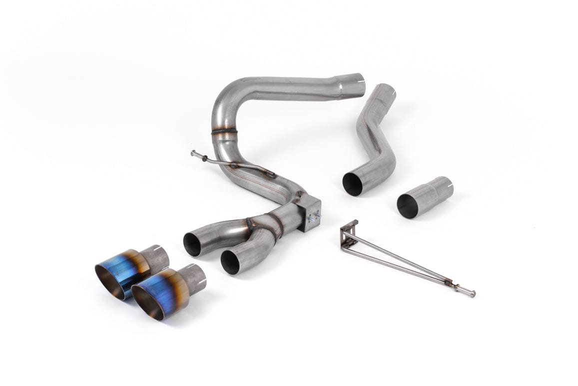 MillTek SSXFD205 Ford Focus Cat-Back Exhaust with Burnt Titanium GT-100 Trims