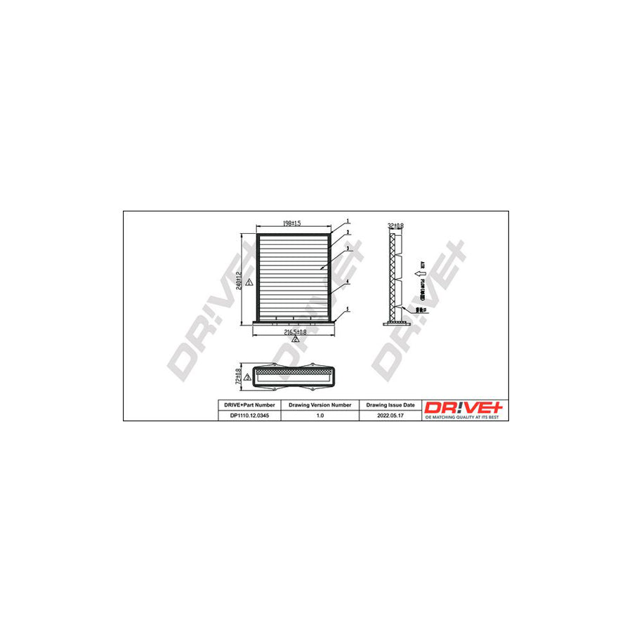 Dr!Ve+ DP1110.12.0345 Pollen Filter For Land Rover Freelander | ML Performance UK Car Parts