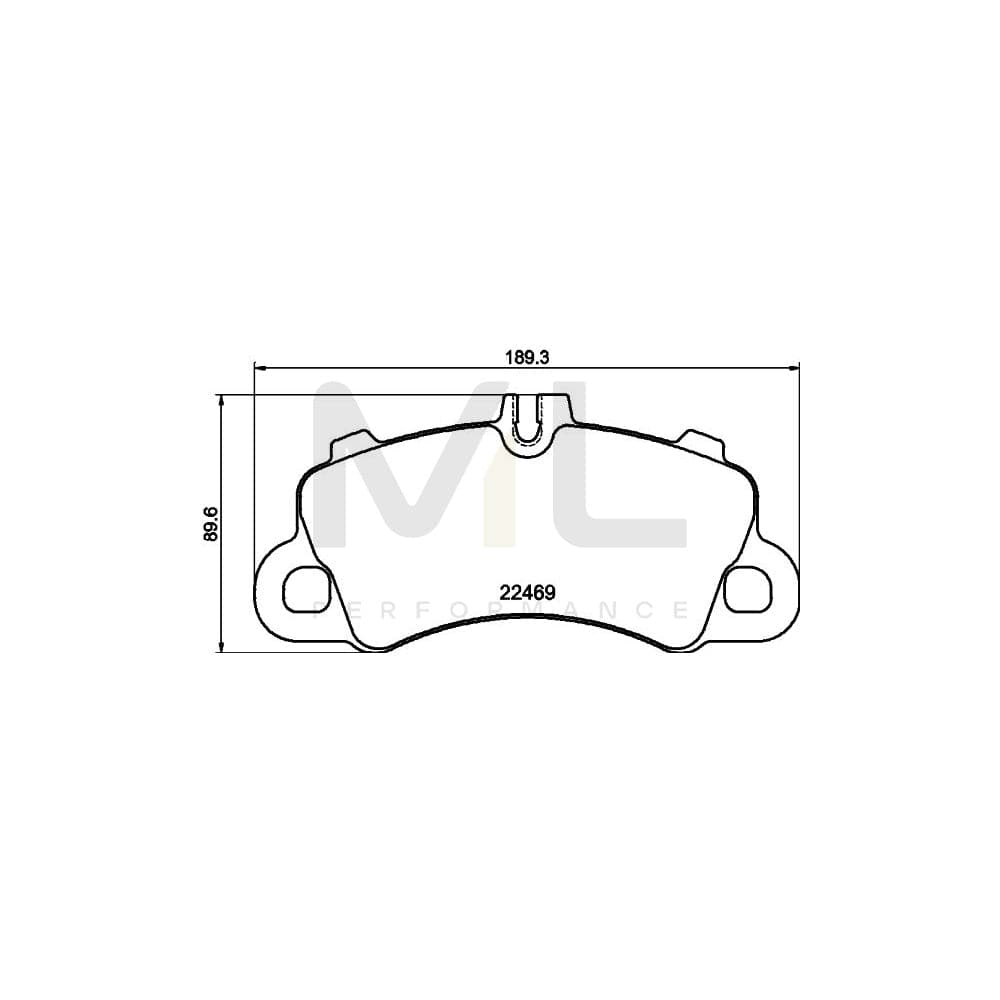 Hella 8DB 355 039-101 Brake Pad Set Prepared For Wear Indicator | ML Performance Car Parts