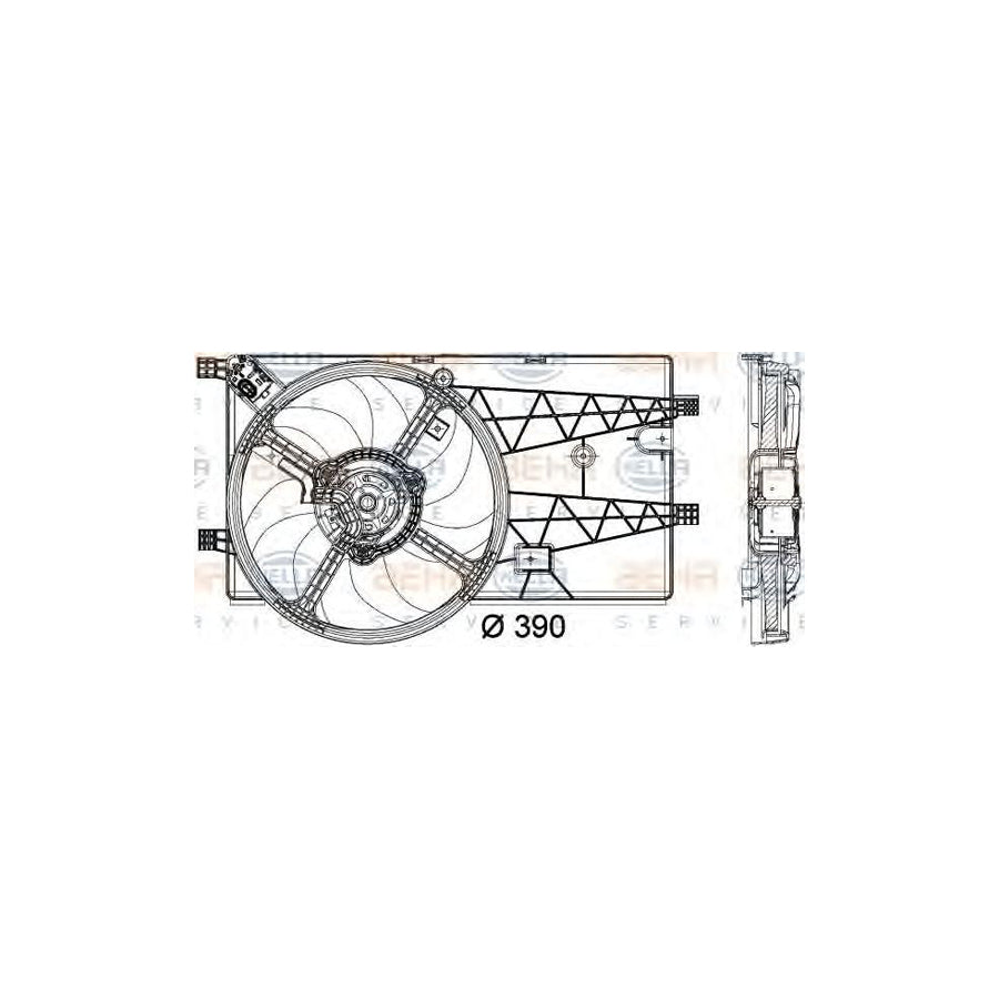 Hella 8EW 351 040-321 Fan, Radiator