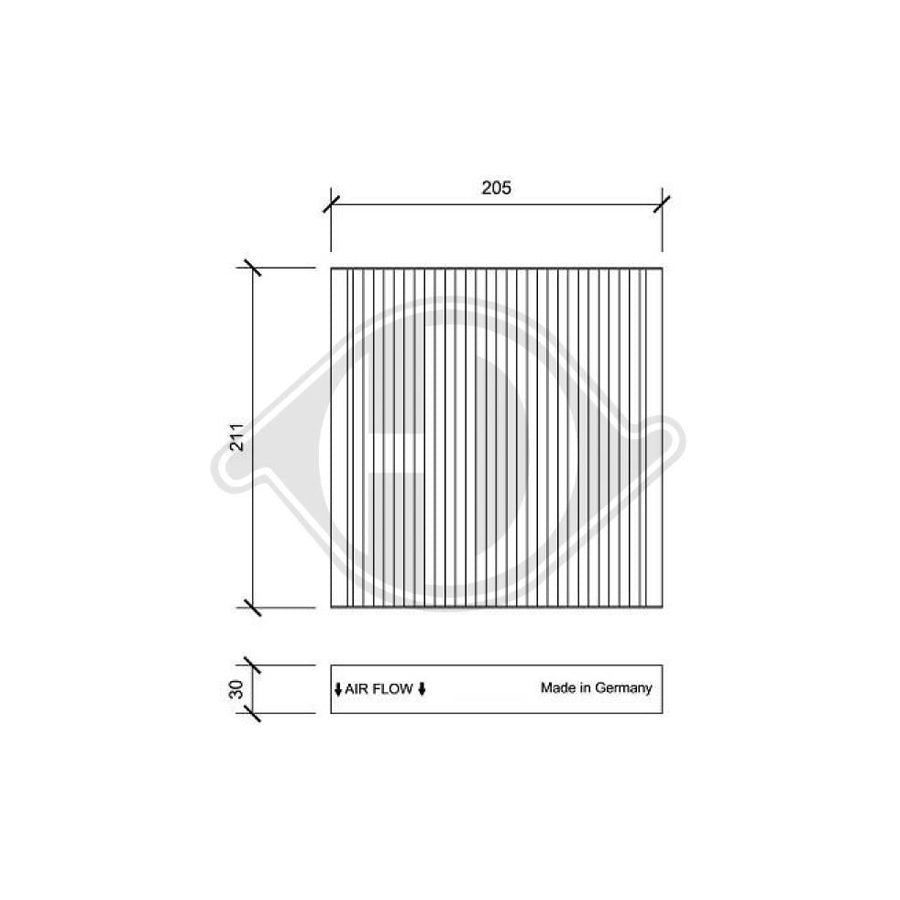 DIEDERICHS DCI0198 Pollen Filter For Honda Jazz Hatchback (Ge, Gg, Gp, Za) | ML Performance UK Car Parts