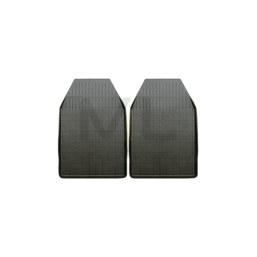 POLGUM Universal fit 210C Floor mat set Elastomer, Front, Quantity: 2, Black | ML Performance Car Parts