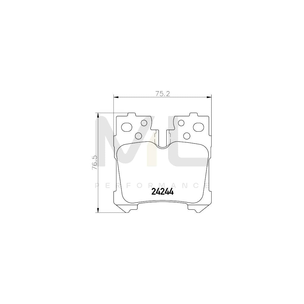 Hella 8DB 355 006-651 Brake Pad Set For Lexus Ls Prepared For Wear Indicator | ML Performance Car Parts