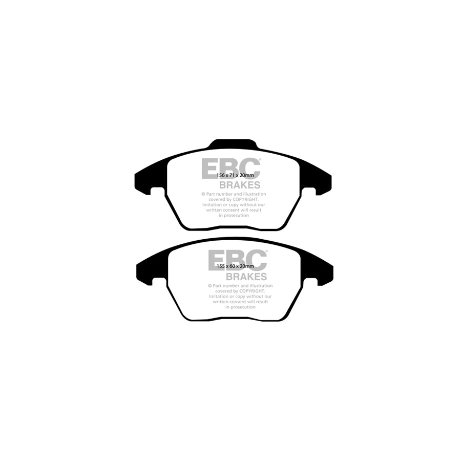 EBC PDKF481 Citroen Peugeot Ultimax Front Brake Pad & Plain Disc Kit - Bosch/Girling/TRW Caliper (Inc. C4 & Peugeot 307) 2 | ML Performance UK Car Parts