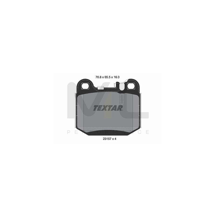 TEXTAR 2315702 Brake pad set prepared for wear indicator | ML Performance Car Parts