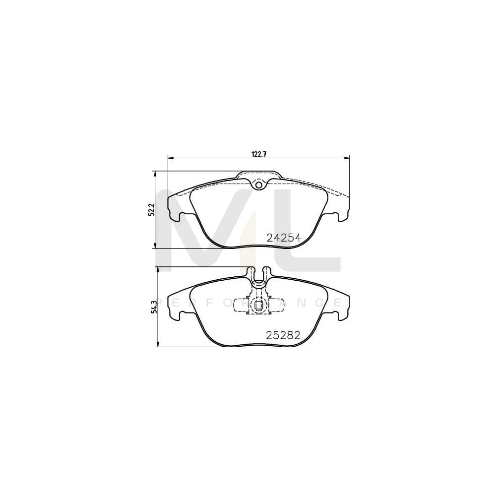 Hella 8DB 355 016-281 Brake Pad Set Prepared For Wear Indicator | ML Performance Car Parts