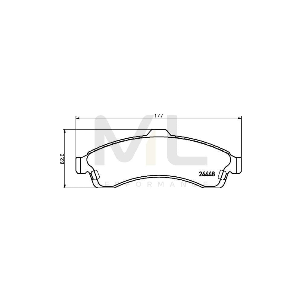 Hella 8DB 355 012-811 Brake Pad Set With Acoustic Wear Warning | ML Performance Car Parts