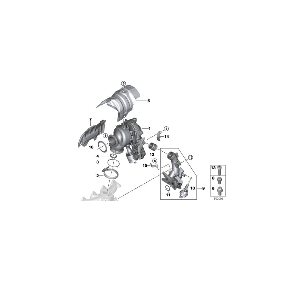 Genuine BMW 11658579405 F48 F39 Heat Shield, Turbocharger (Inc. X1 25dX & X2 25dX) | ML Performance UK Car Parts