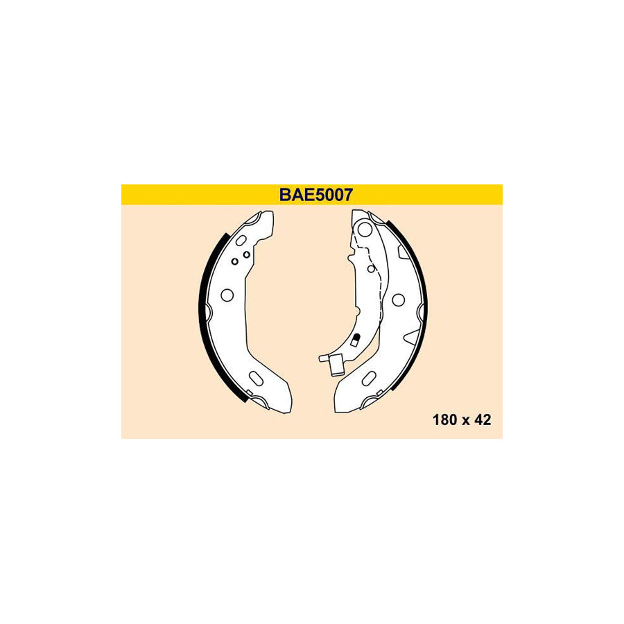 Barum BAE5007 Brake Shoe Set Suitable For Mercedes-Benz A-Class (W168)