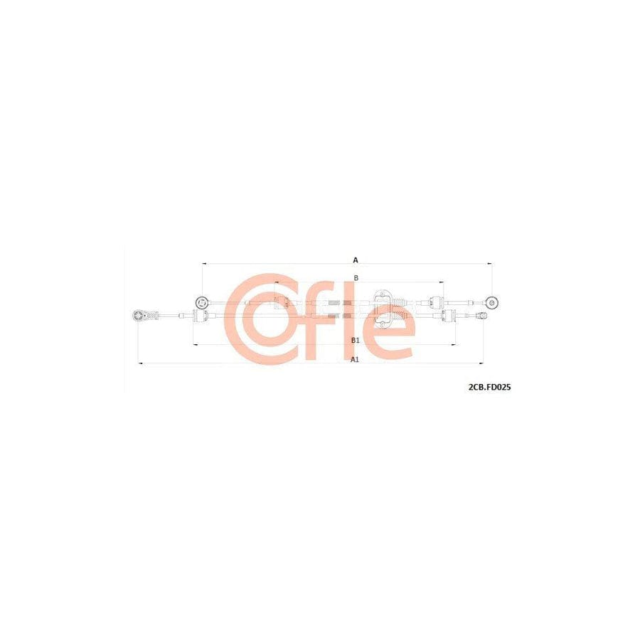 Cofle 92.2Cb.Fd025 Cable, Manual Transmission For Ford Mondeo