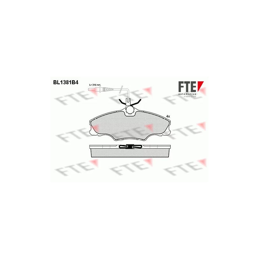 Fte BL1381B4 Brake Pad Set For Peugeot 406 | ML Performance UK Car Parts