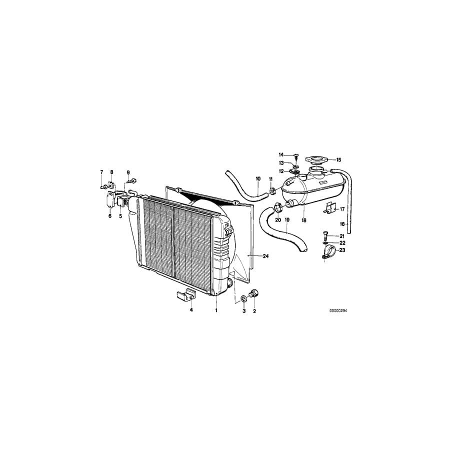 Genuine BMW 17111120008 E12 Radiator (Inc.  & 520) | ML Performance UK Car Parts