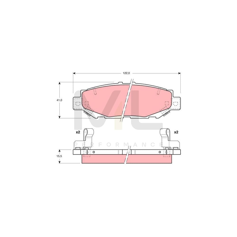 TRW Gdb1185 Brake Pad Set With Acoustic Wear Warning | ML Performance Car Parts