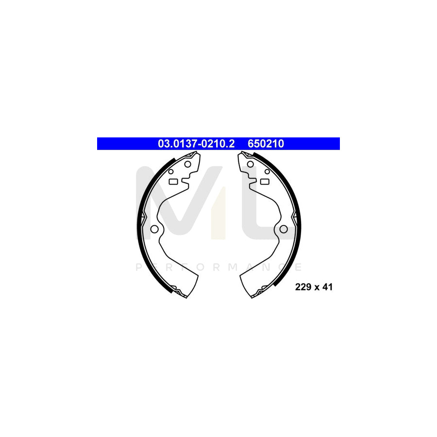 ATE 03.0137-0210.2 Brake Shoe Set | ML Performance Car Parts