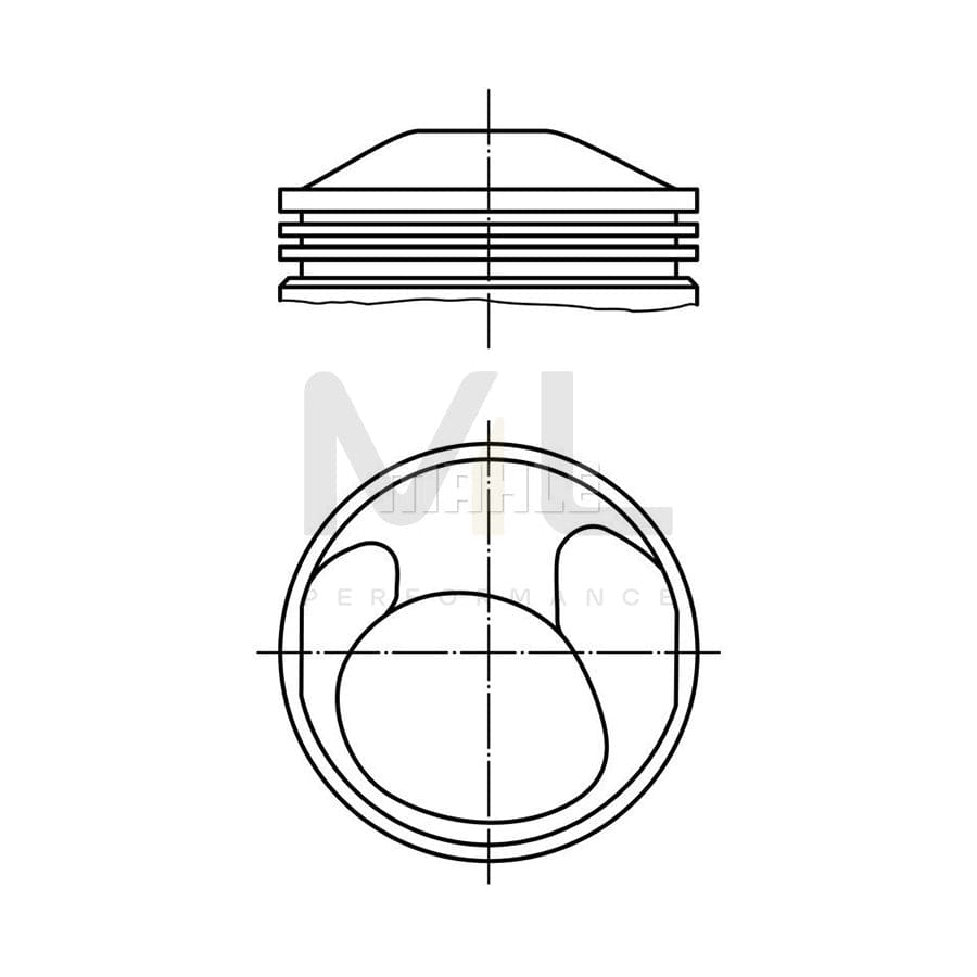 MAHLE ORIGINAL 503 59 00 Piston for PORSCHE 911 90,0 mm, without cooling duct | ML Performance Car Parts