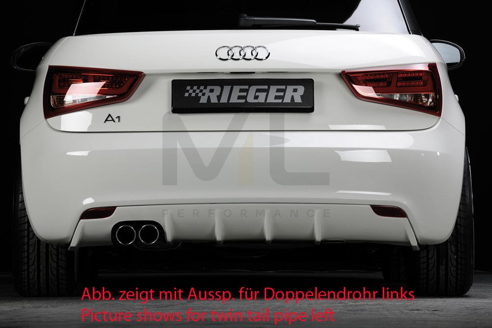 Rieger 00044106 Audi 8X A1 Rear Diffuser 1 | ML Performance UK Car Parts