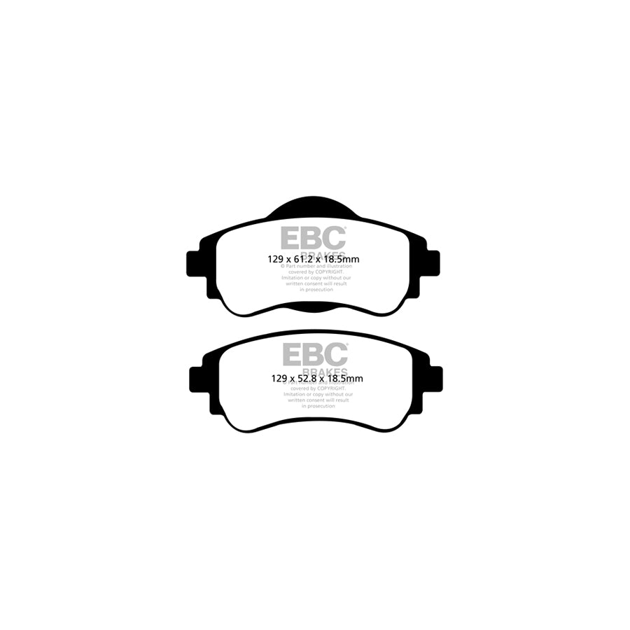 EBC DP22109 Citroen Greenstuff Front Brake Pads - Girling/TRW Caliper (Inc. C4 & DS4) 2 | ML Performance UK Car Parts