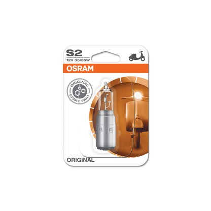 OSRAM  S2 Orginal Replacement Motorbike Bulb 12V 35/35W BA20d 64327-01B 395H | ML Performance