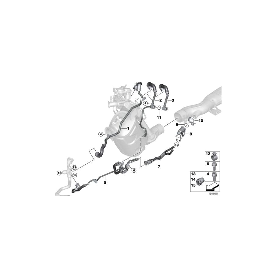 Genuine BMW 11538576310 G12 G31 G01 Line For Coolant Pump Low-pressure exhaust-gas recirc.cooler (Inc. 520d ed, 520dX & 725Ld) | ML Performance UK Car Parts