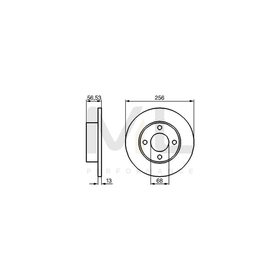 BOSCH 0 986 478 130 Brake Disc for AUDI 80 B4 Saloon (8C2) Solid, Oiled | ML Performance Car Parts