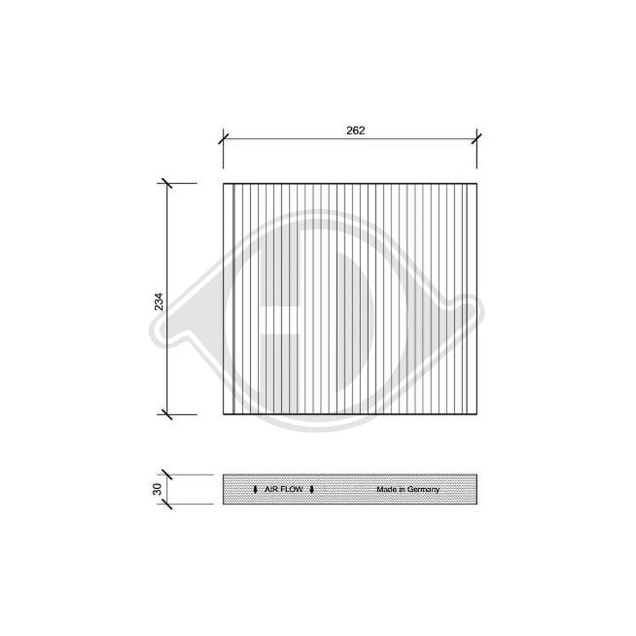 DIEDERICHS DCI0033 Pollen Filter | ML Performance UK Car Parts