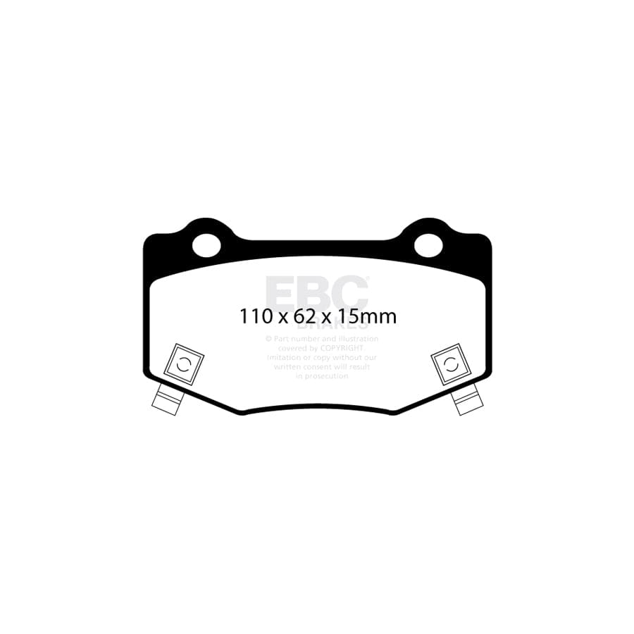 EBC PD03KR947 Chevrolet Corvette C7 Yellowstuff Rear Brake Pad & Plain Disc Kit 2 | ML Performance UK Car Parts