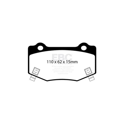 EBC PD03KR947 Chevrolet Corvette C7 Yellowstuff Rear Brake Pad & Plain Disc Kit 2 | ML Performance UK Car Parts