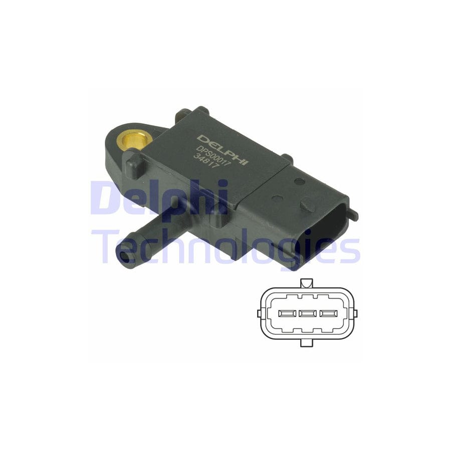 Delphi Dps00017 Sensor, Exhaust Pressure