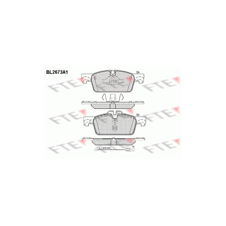 Fte 9010908 Brake Pad Set For Peugeot 508 | ML Performance UK Car Parts