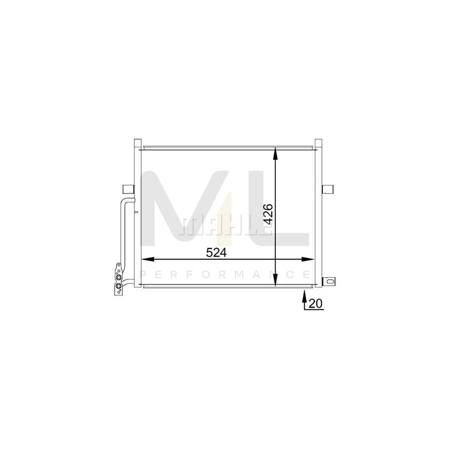 MAHLE ORIGINAL AC 234 001S Air conditioning condenser without dryer | ML Performance Car Parts