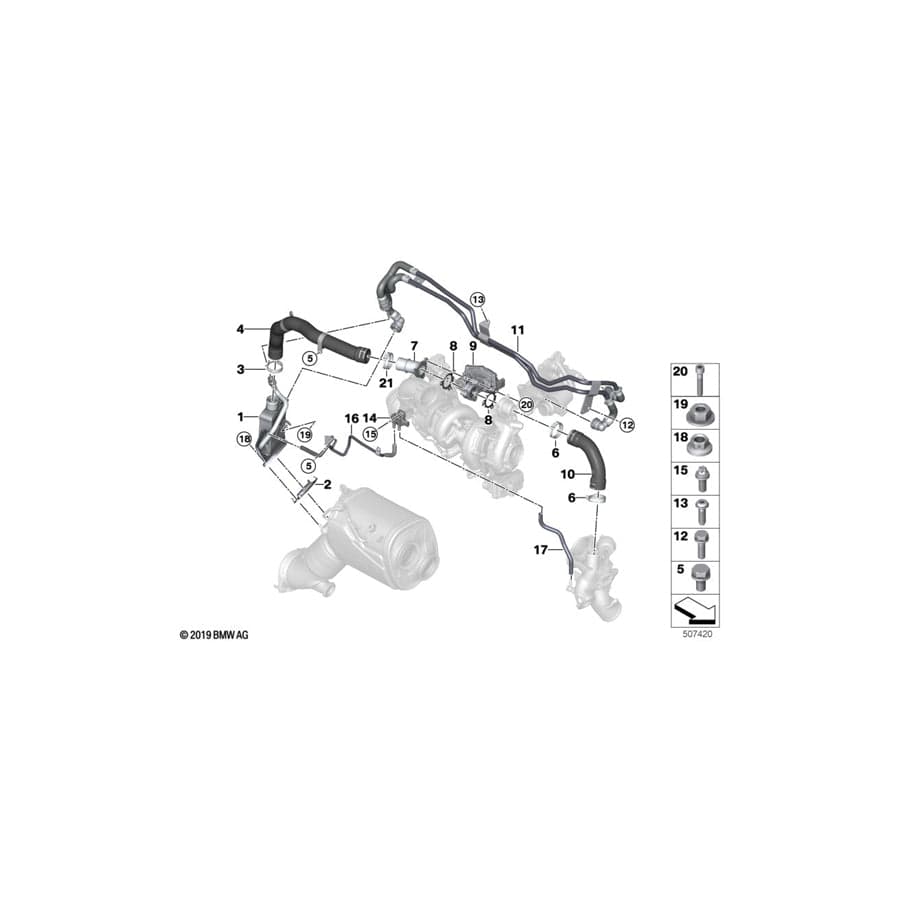 Genuine BMW 11538575759 G11 G31 G05 Line, Egr Cooler - Thermostat (Inc. 750LdX, X5 M50dX & X7 M50dX) | ML Performance UK Car Parts